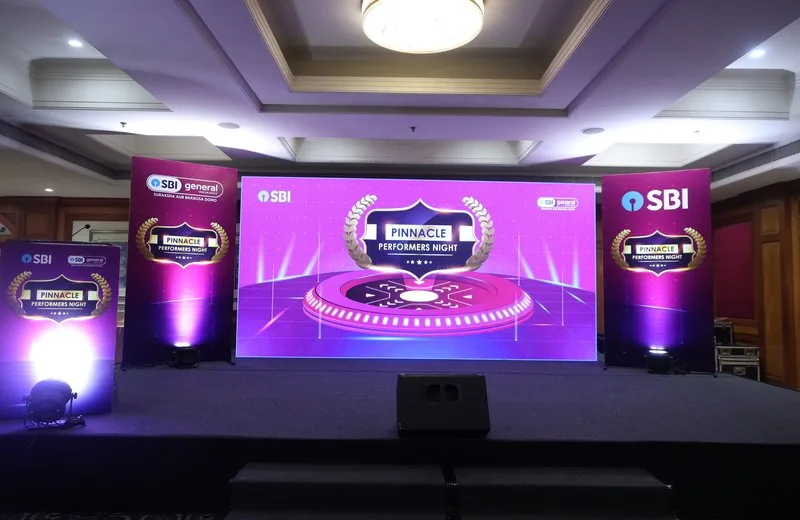 Corporate event stage setup